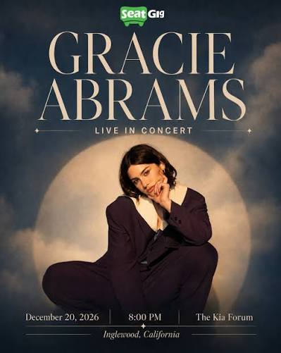 Gracie Abrams 2026–2027 tour poster